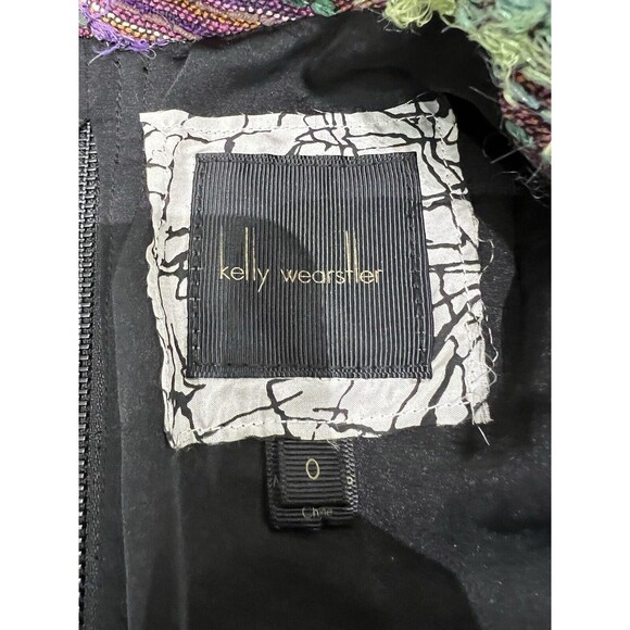 Kelly Wearstler Wearable Art Blazer Lambskin Accent Boucle | Multicolor | Size 0 - Picture 6 of 15